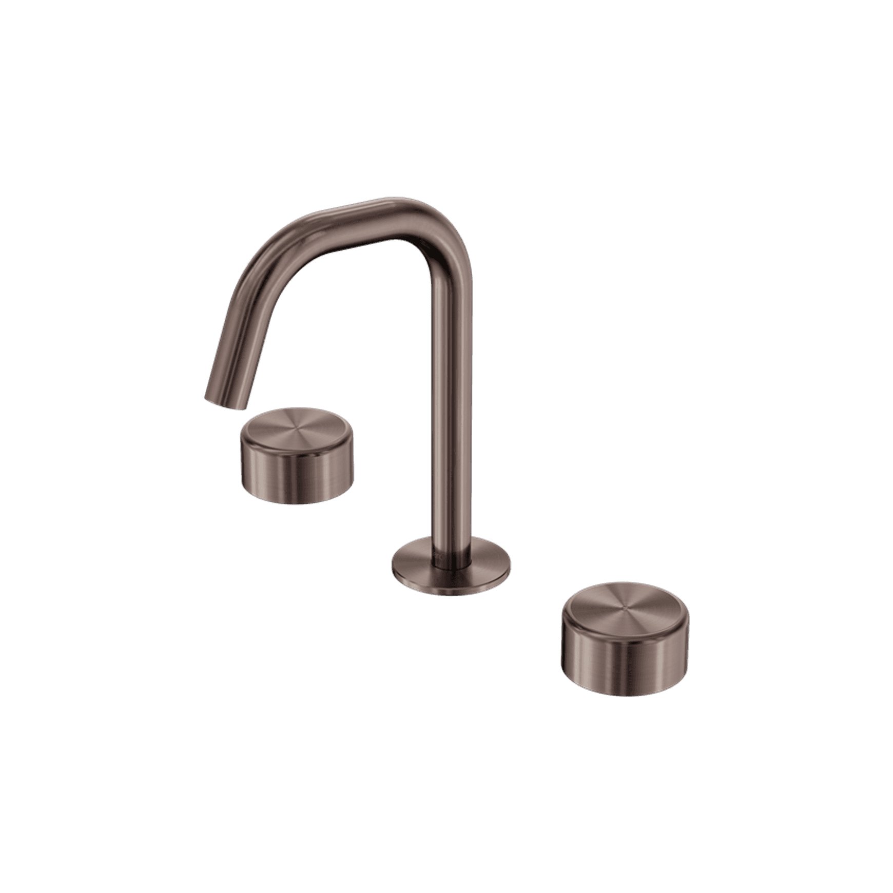 Serenity Basin Set Edge Spout With Metal Handle Brushed Bronze
