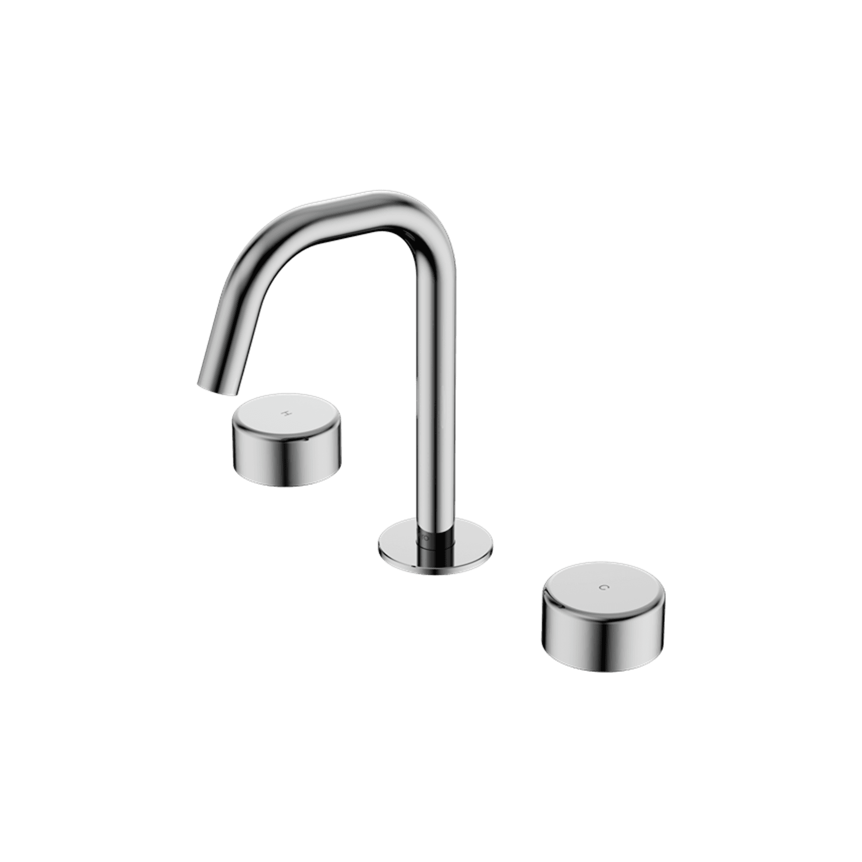 Serenity Basin Set Edge Spout With Metal Handle Chrome