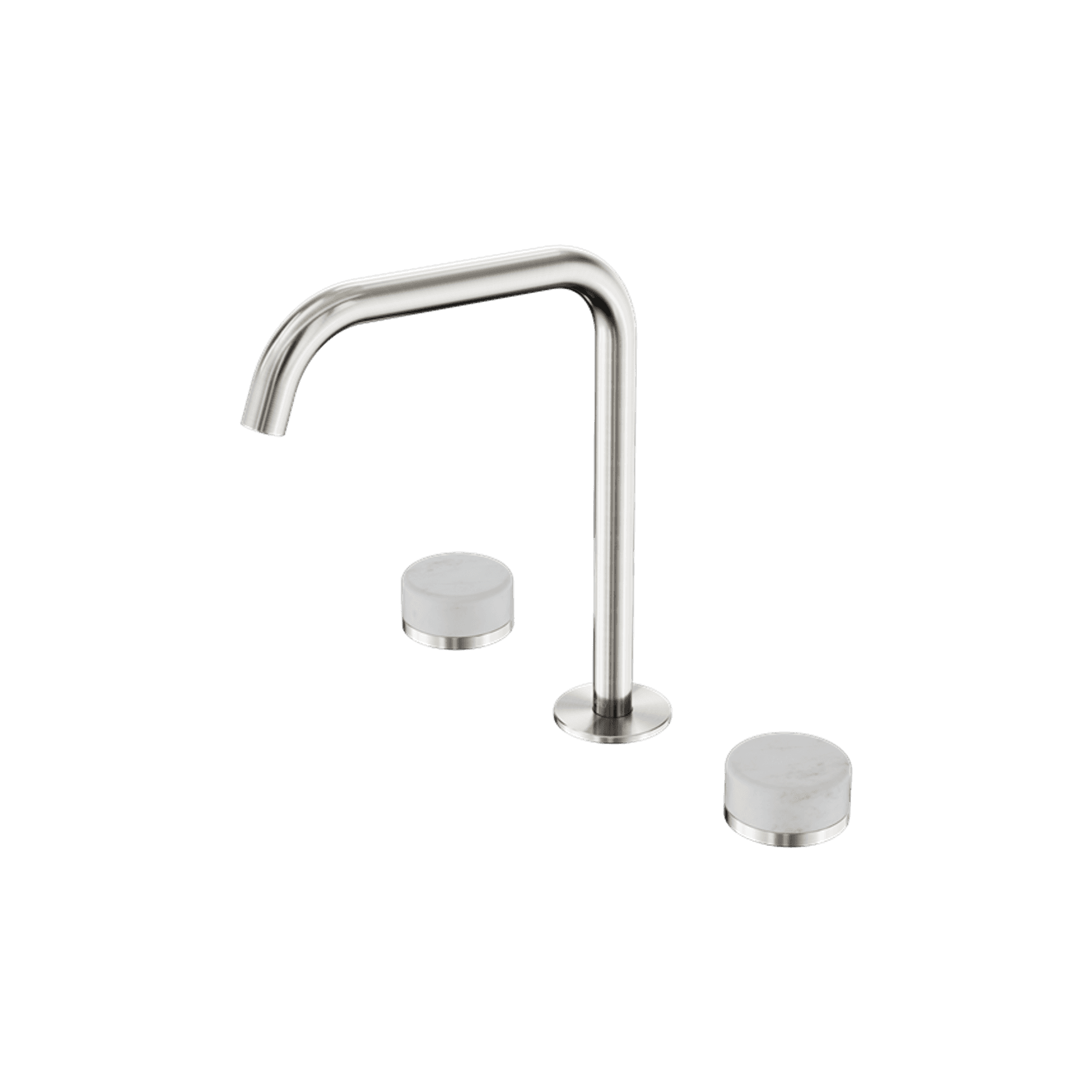 Serenity Bath/Kitchen Set Edge Spout With Carrara Handle Brushed Nickel