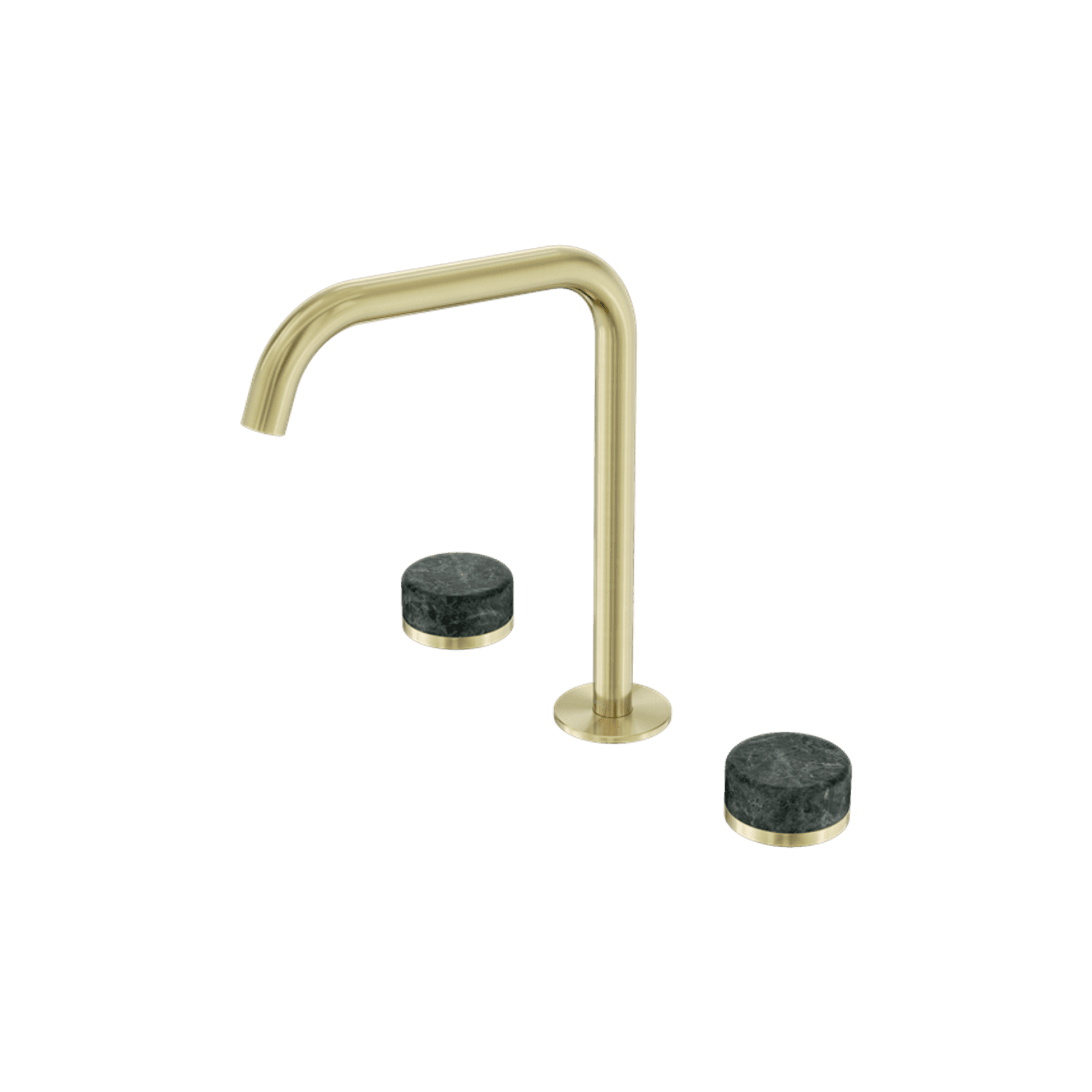 Serenity Bath/Kitchen Set Edge Spout With Verde Alpi Handle Brushed Gold
