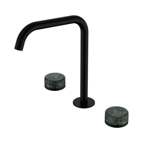 Serenity Bath/Kitchen Set Edge Spout With Verde Alpi Handle Matte Black