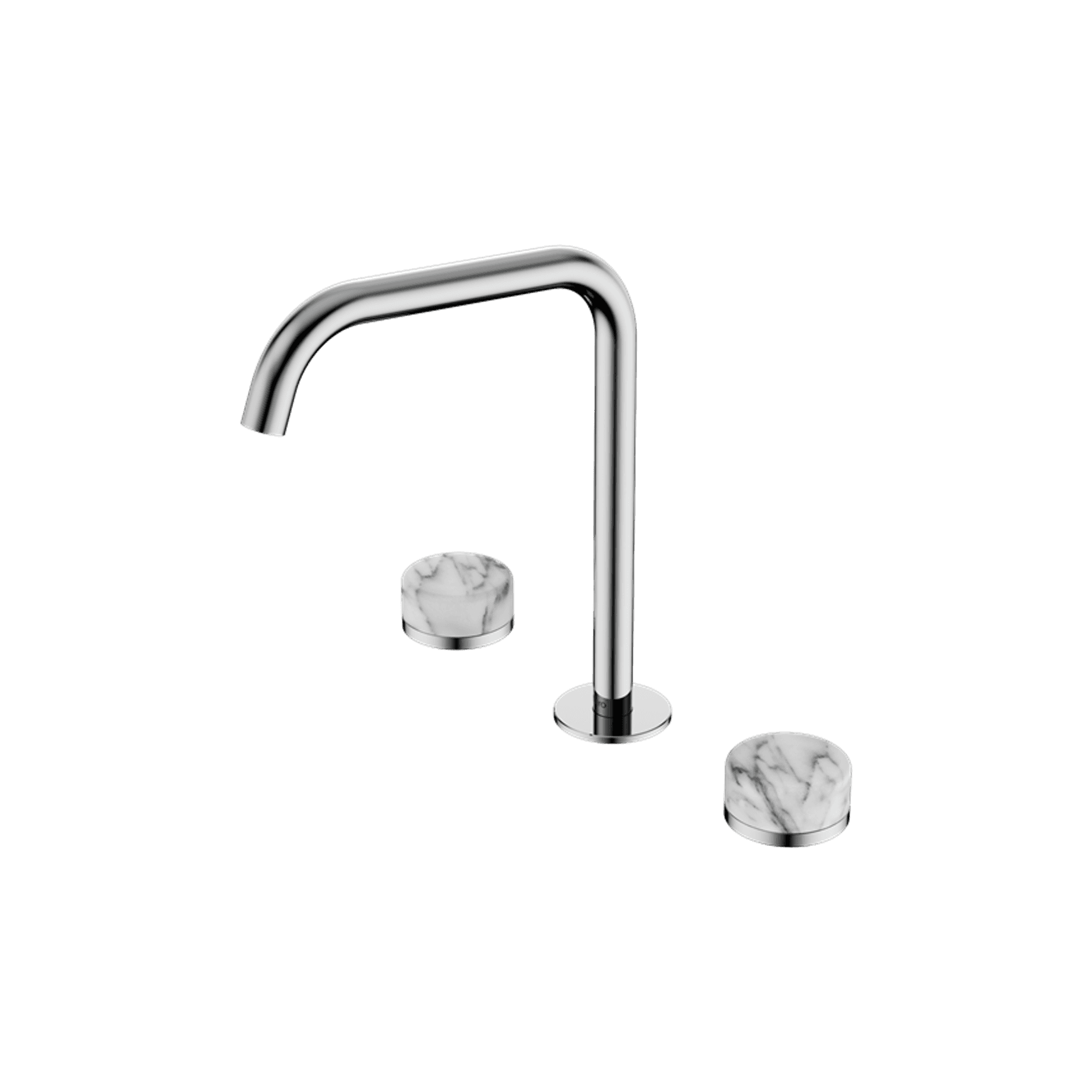 Serenity Bath/Kitchen Set Edge Spout With Arabescato Corchia Handle Chrome