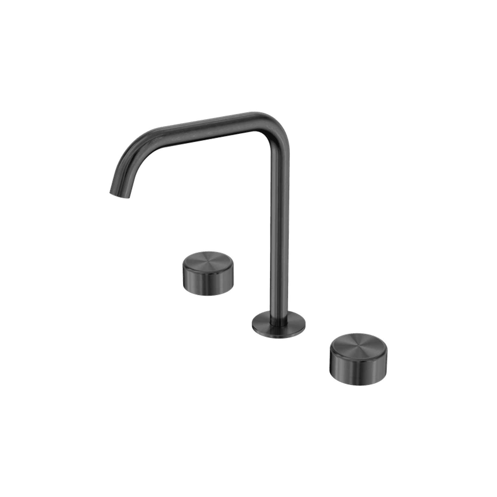 Serenity Bath/Kitchen Set Edge Spout With Metal Handle Gun Metal
