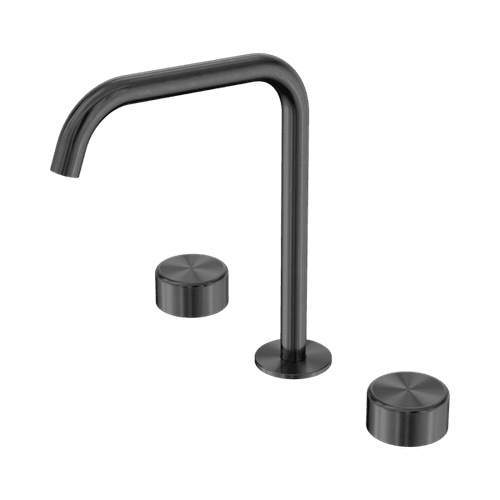 Serenity Bath/Kitchen Set Edge Spout With Metal Handle Gun Metal
