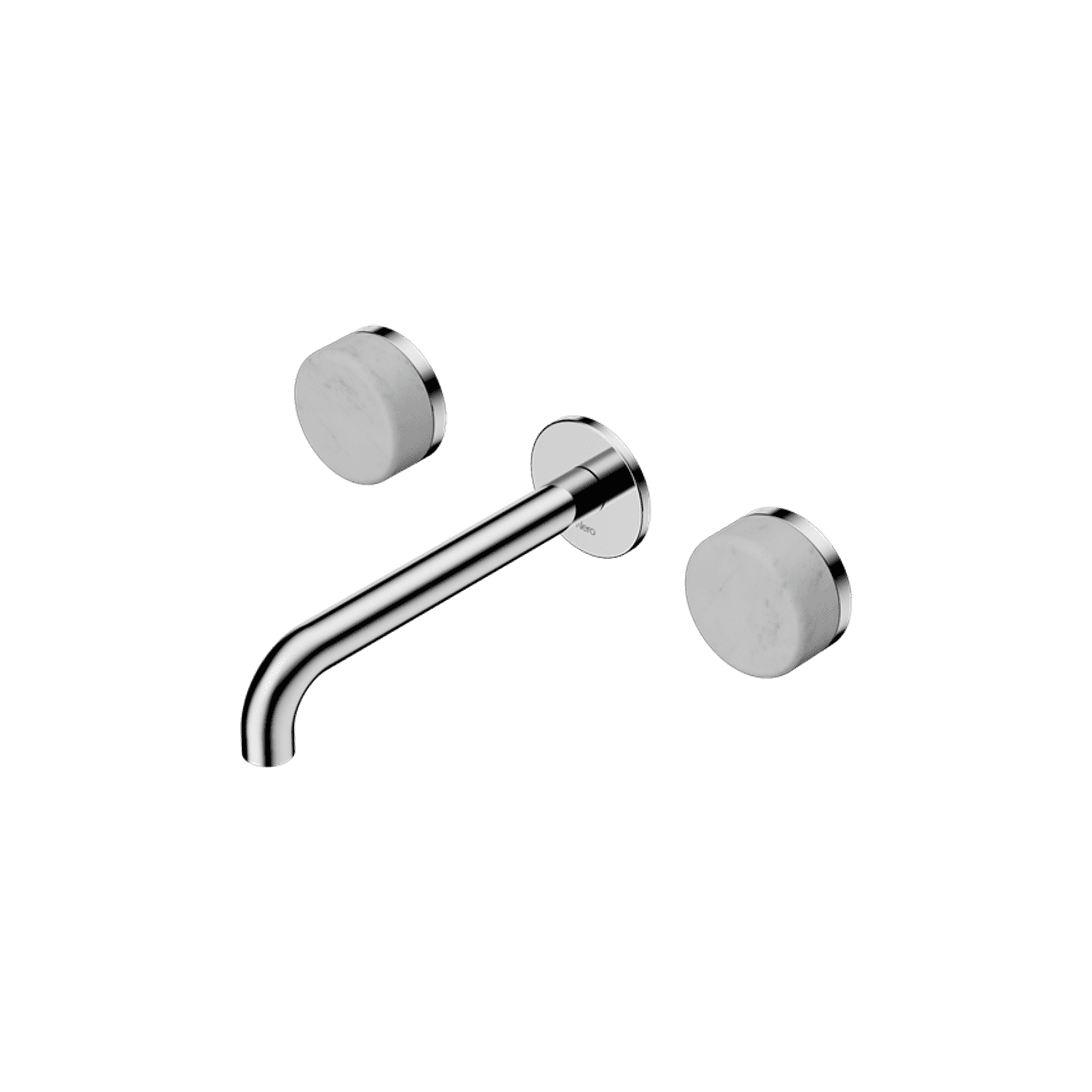 Serenity Wall Basin Set 220mm Spout With Carrara Handle Chrome