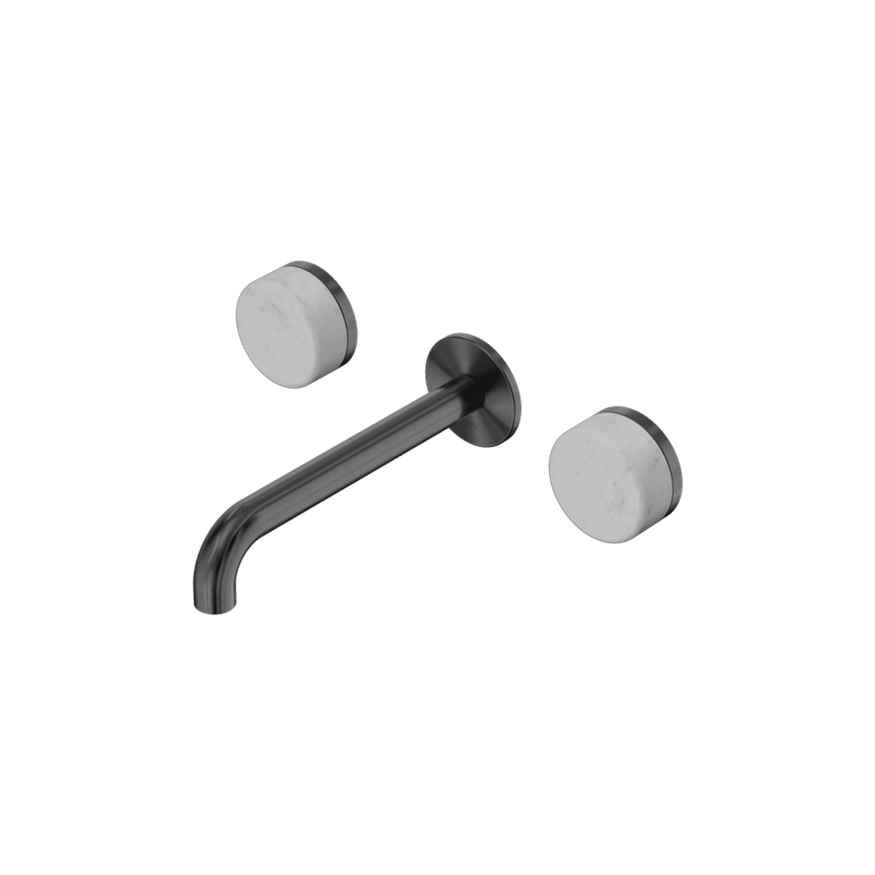 Serenity Wall Basin Set 160mm Spout With Carrara Handle Gun Metal