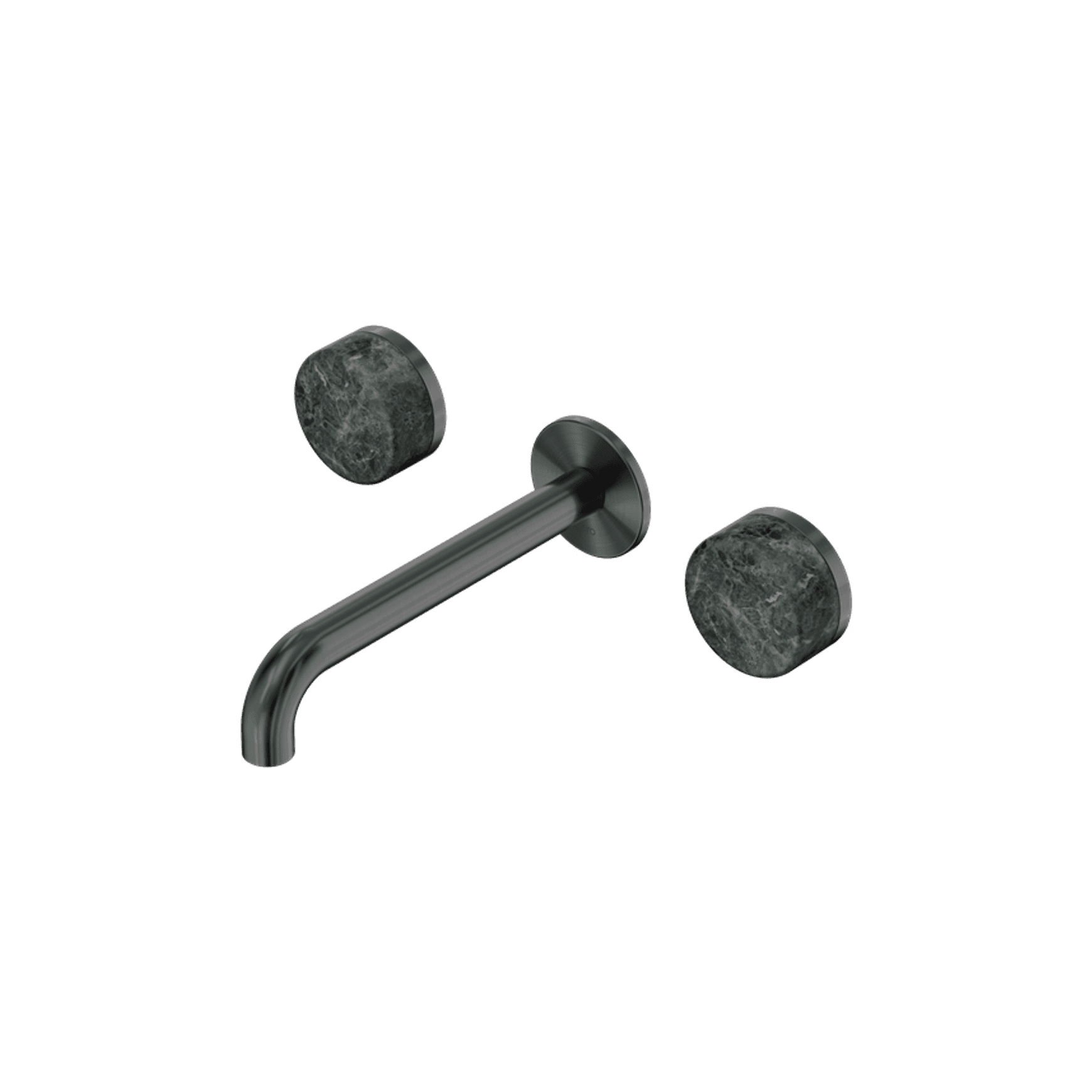 Serenity Wall Basin Set 220mm Spout With Verde Alpi Handle Gun Metal