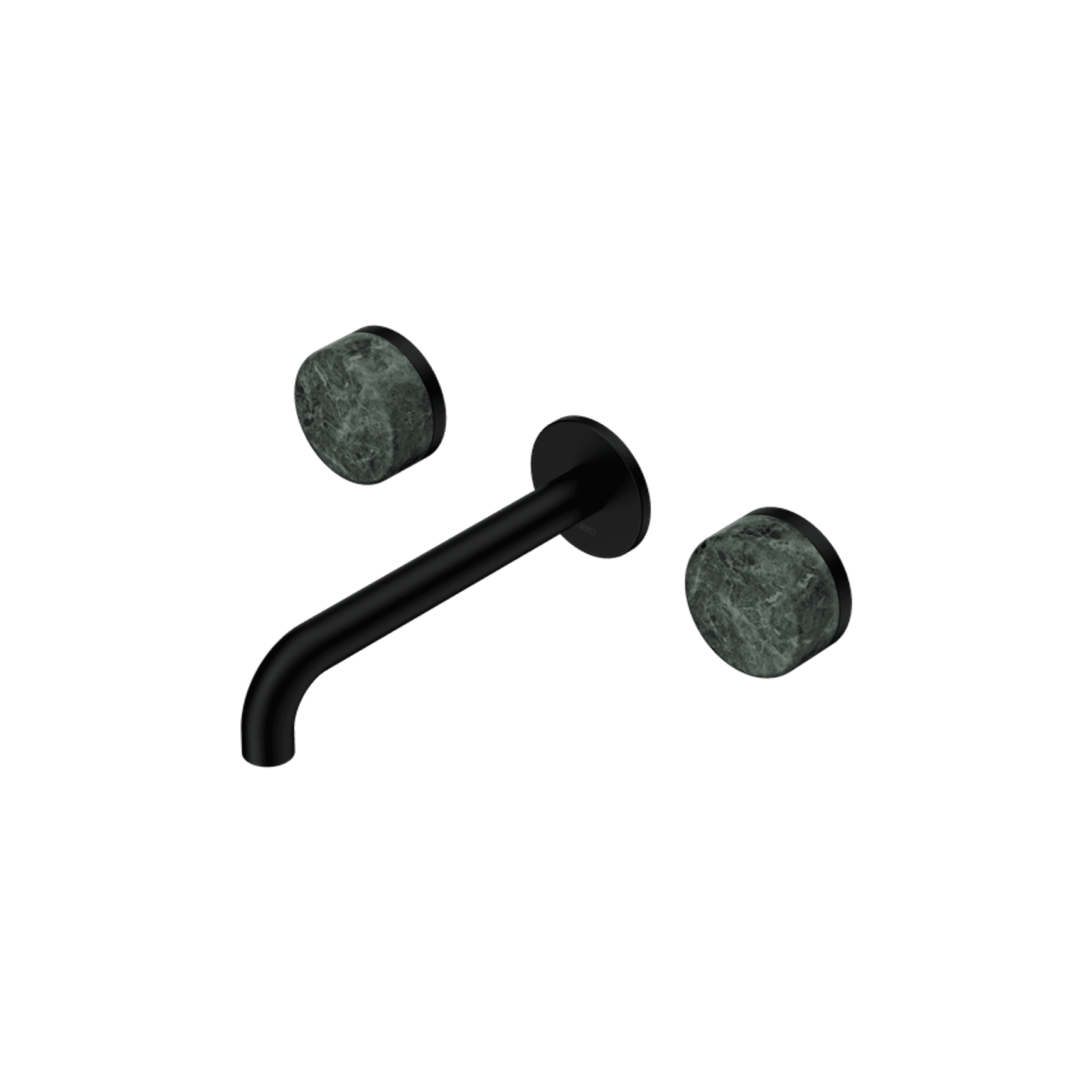 Serenity Wall Basin Set 220mm Spout With Verde Alpi Handle Matte Black