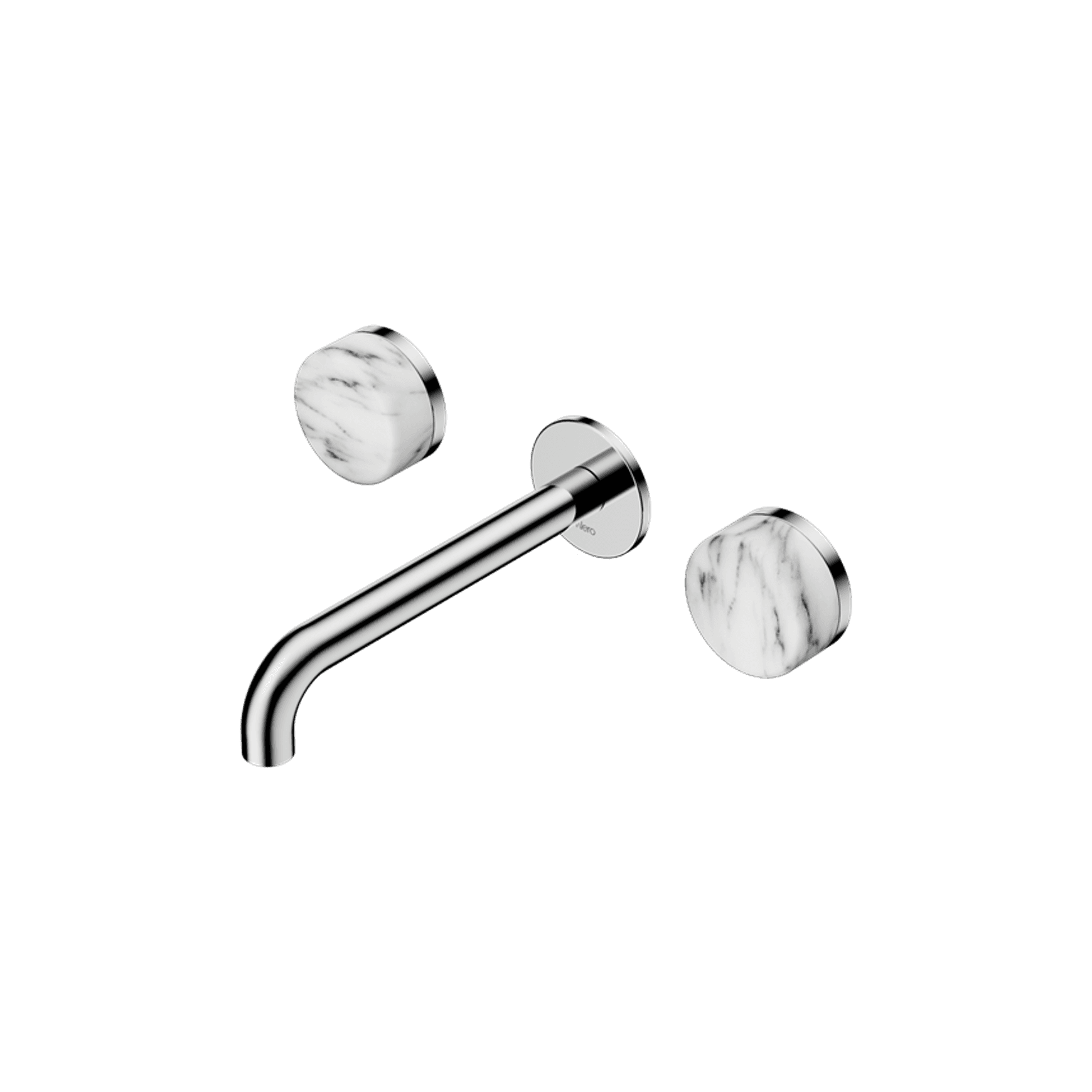 Serenity Wall Basin Set 160mm Spout With Arabescato Corchia Handle Chrome