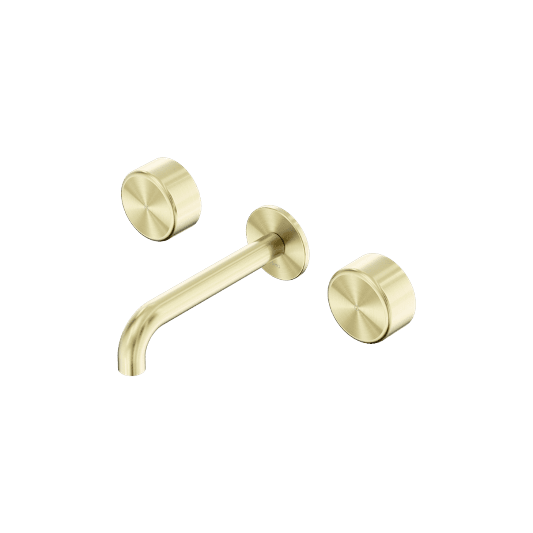 Serenity Wall Basin Set 160mm Spout With Metal Handle Brushed Gold