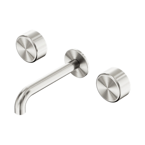 Serenity Wall Basin Set 160mm Spout With Metal Handle Brushed Nickel