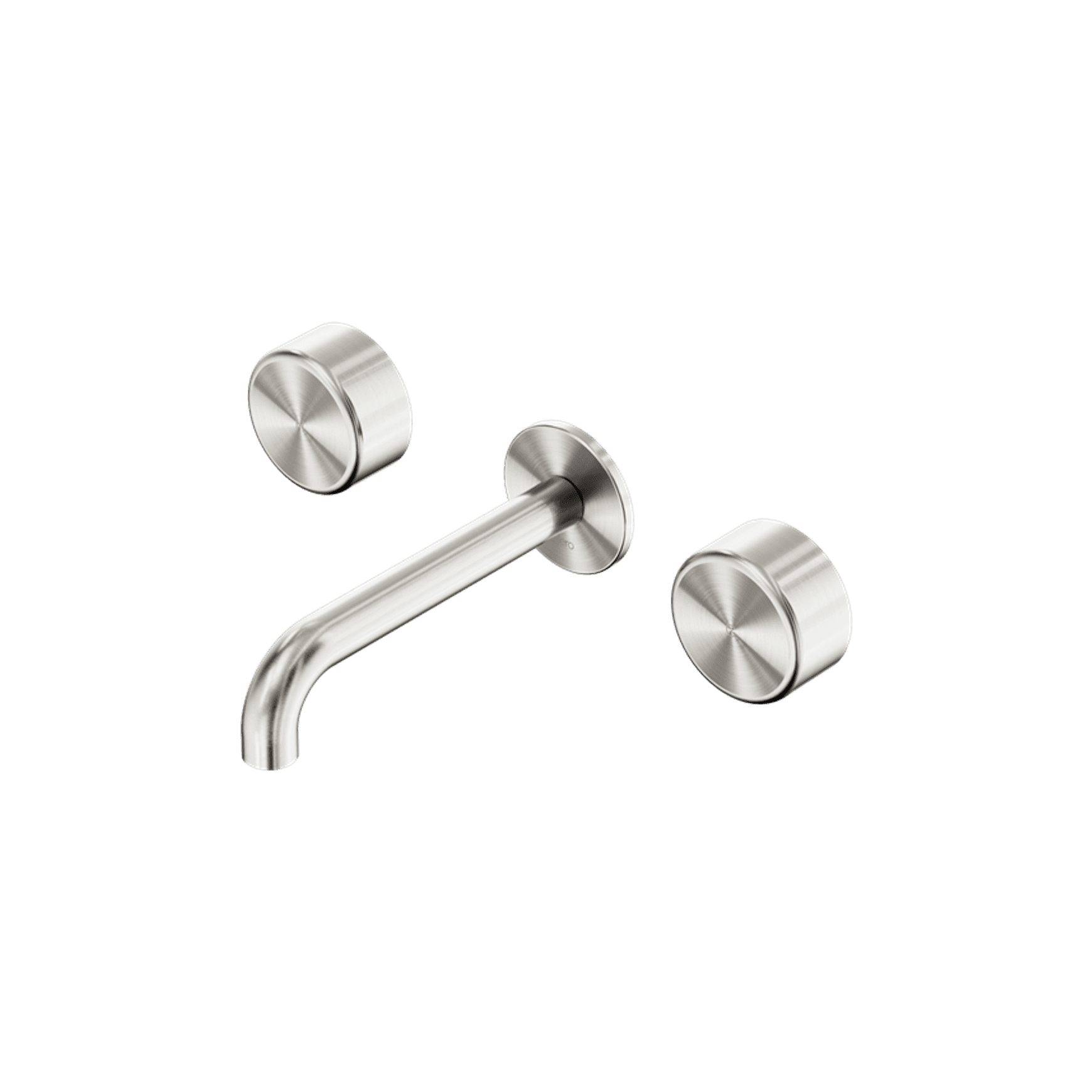 Serenity Wall Basin Set 220mm Spout With Metal Handle Brushed Nickel