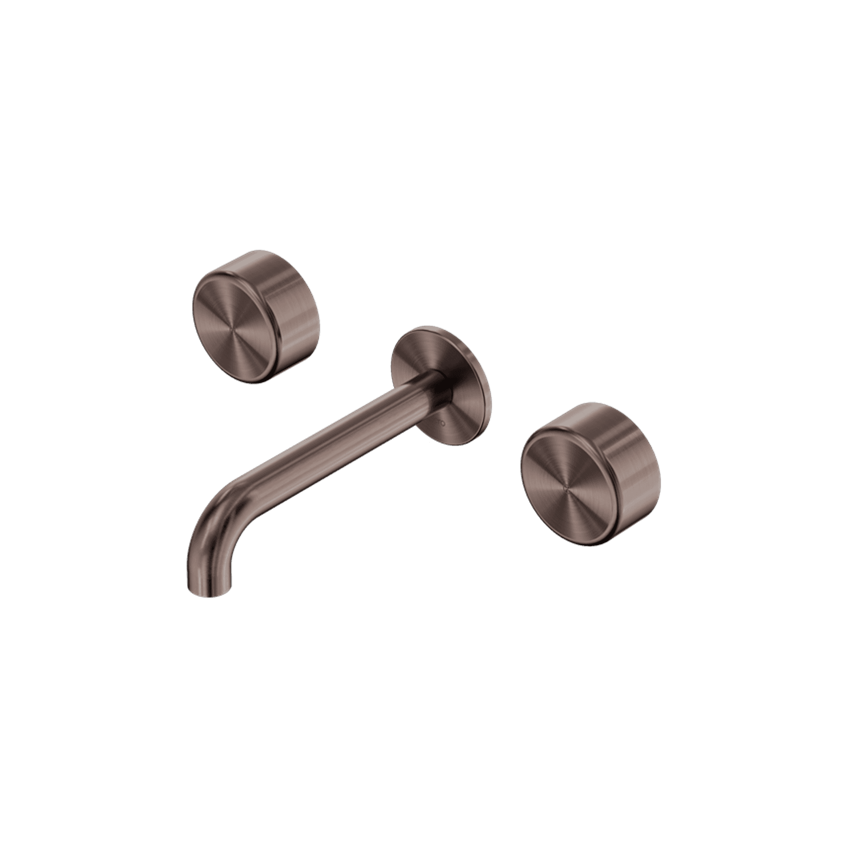 Serenity Wall Basin Set 185mm Spout With Metal Handle Brushed Bronze