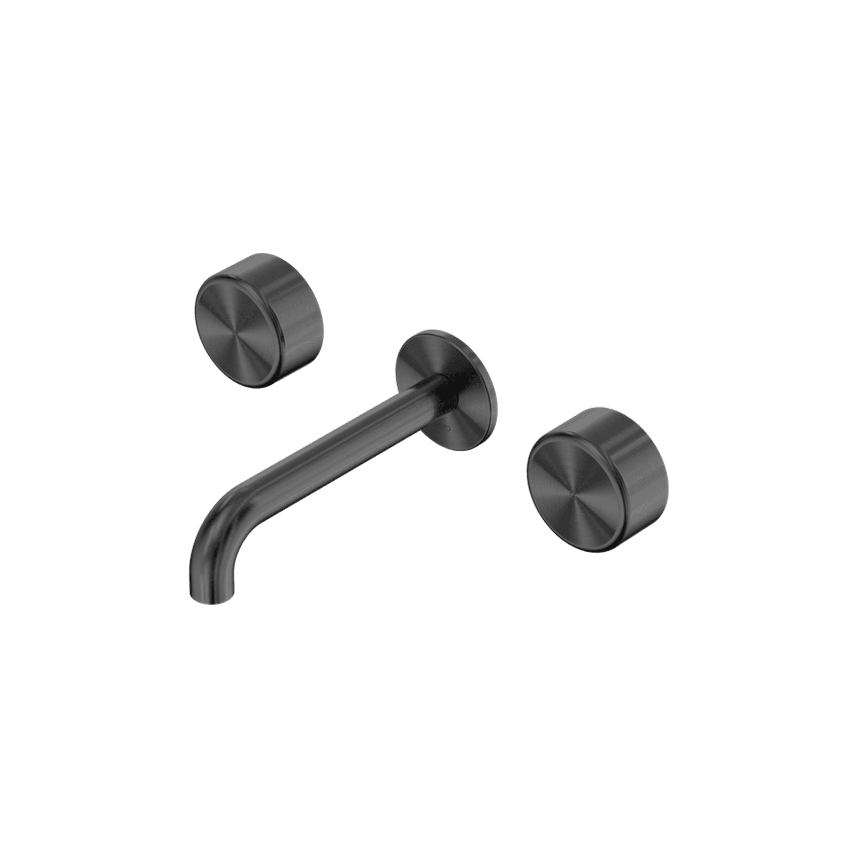 Serenity Wall Basin Set 160mm Spout With Metal Handle Gun Metal