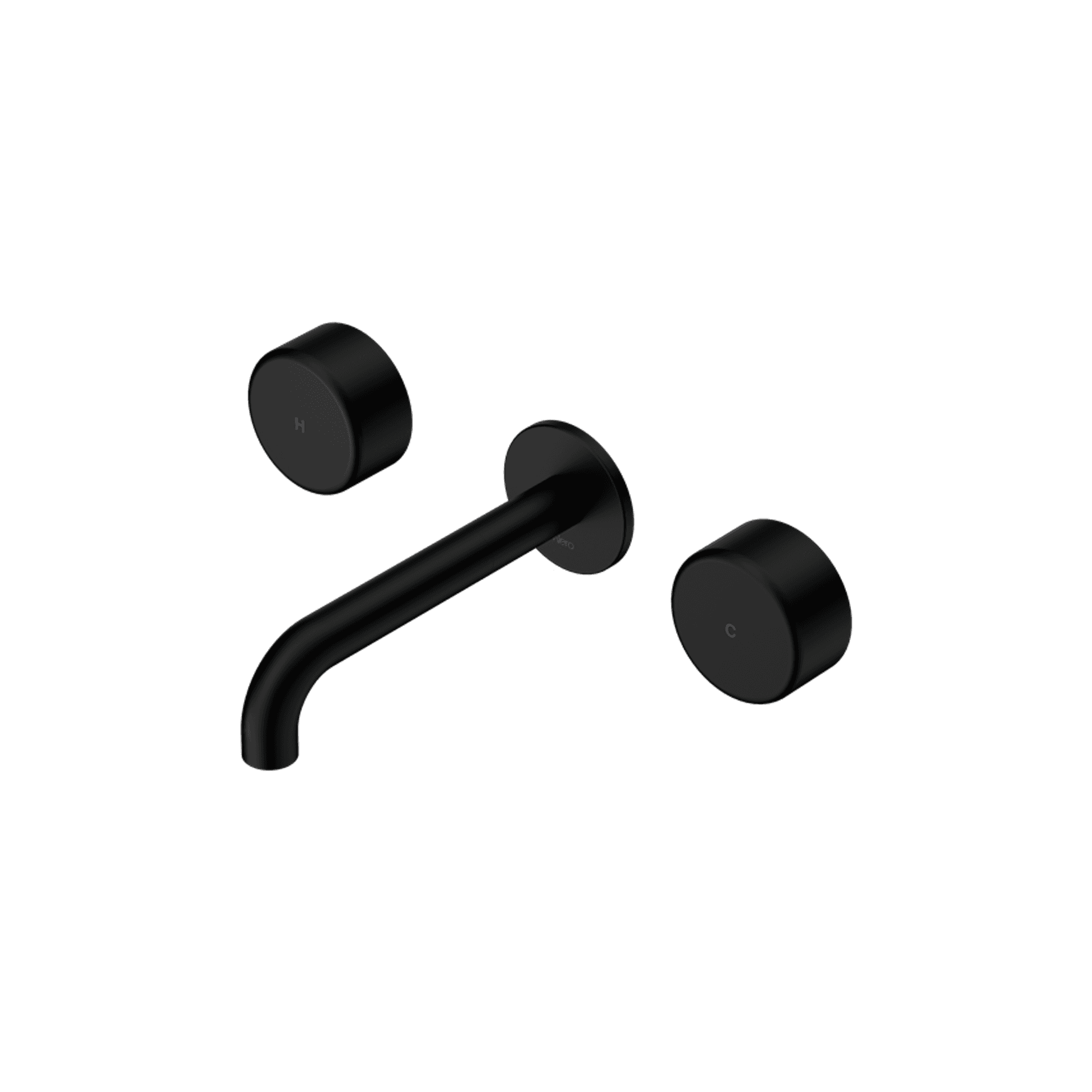 Serenity Wall Basin Set 185mm Spout With Metal Handle Matte Black