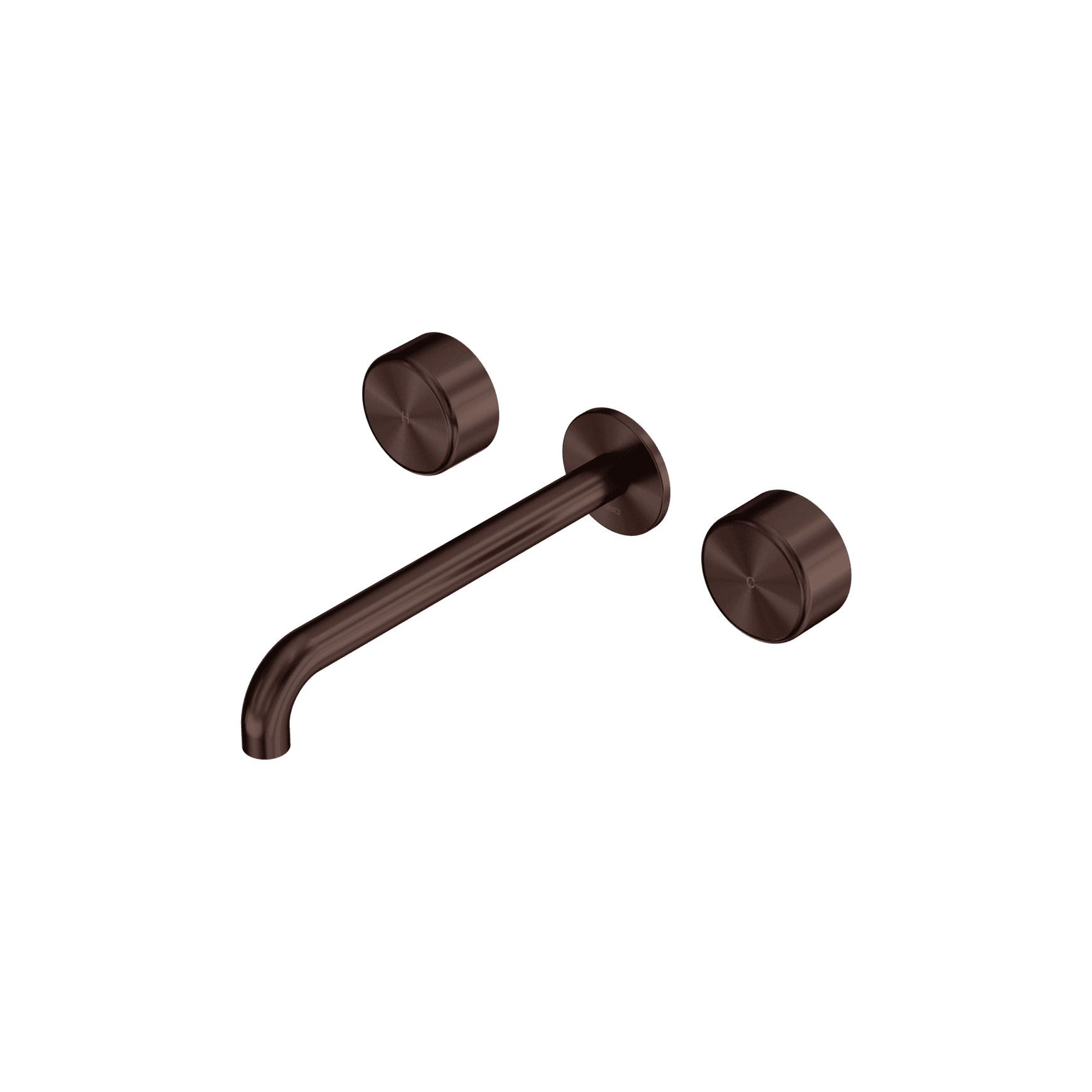 Serenity Wall Basin Set 220mm Spout With Metal Handle Rome Bronze