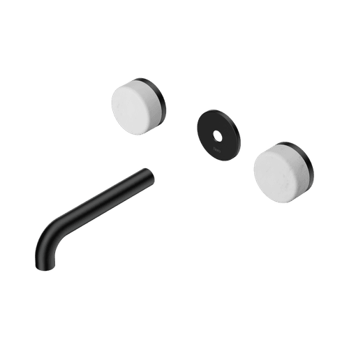 Serenity Wall Basin 160mm Spout + Carrara Handle Matte Black