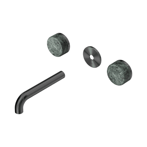 Serenity Wall Basin 160mm Spout + Verde Alpi Handle Gun Metal