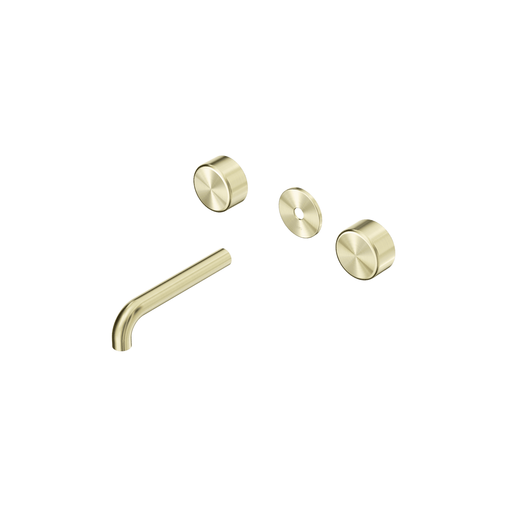 Serenity Wall Basin 160mm Spout + Metal Handle Brushed Gold