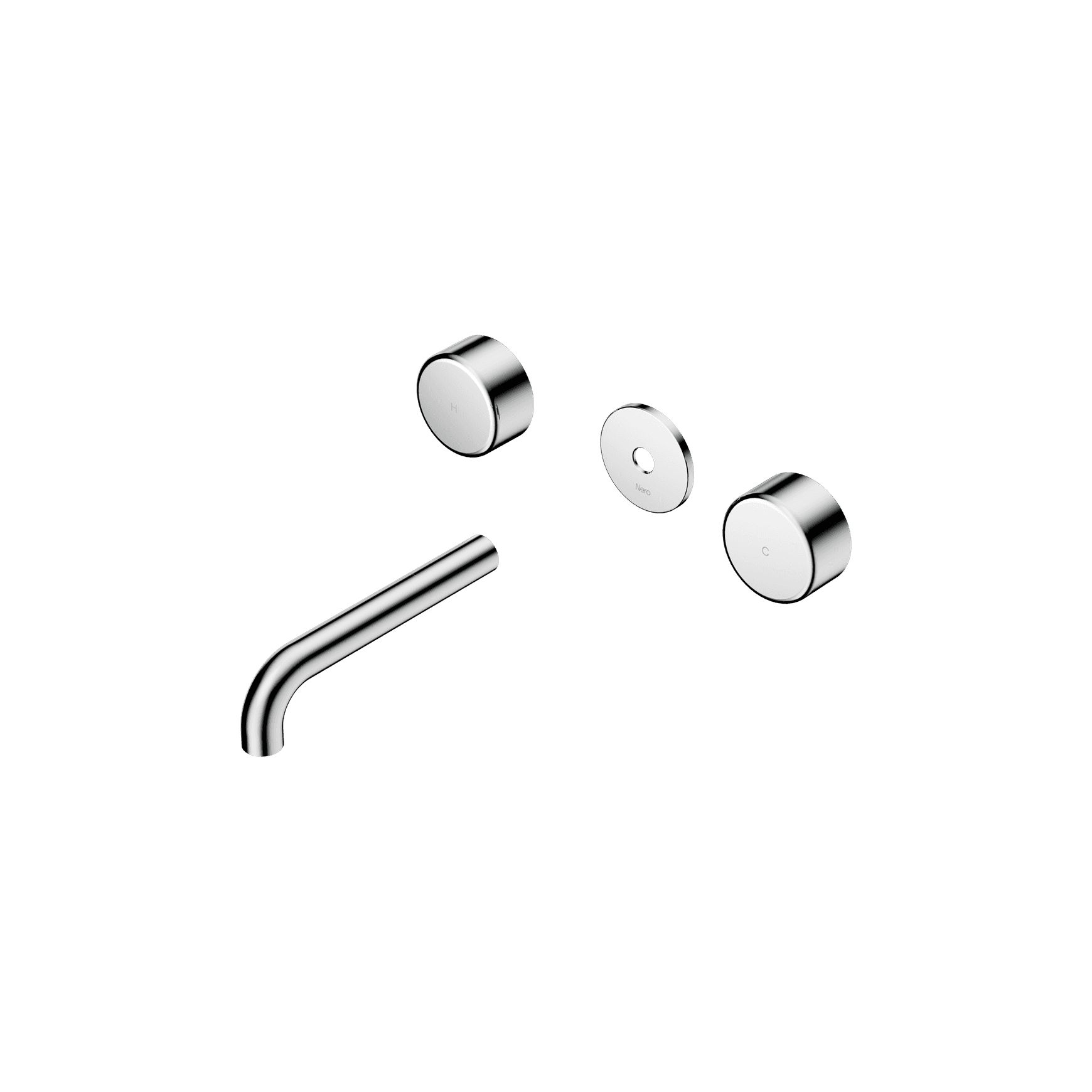 Serenity Wall Basin 160mm Spout + Metal Handle Chrome