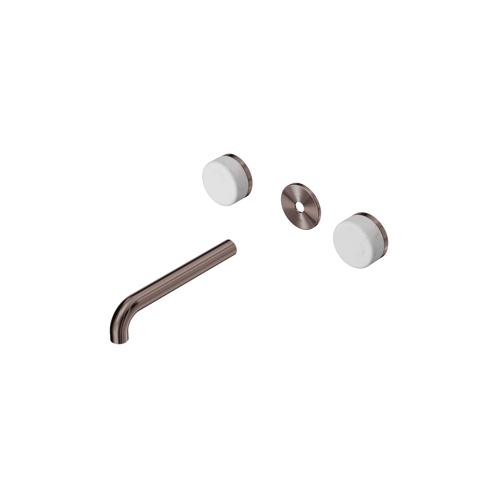 Serenity Wall Basin 185mm Spout + Carrara Handle Brushed Bronze