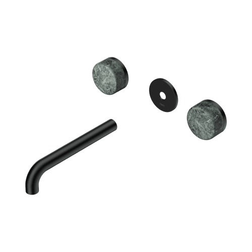 Serenity Wall Basin 185mm Spout + Verde Alpi Handle Matte Black