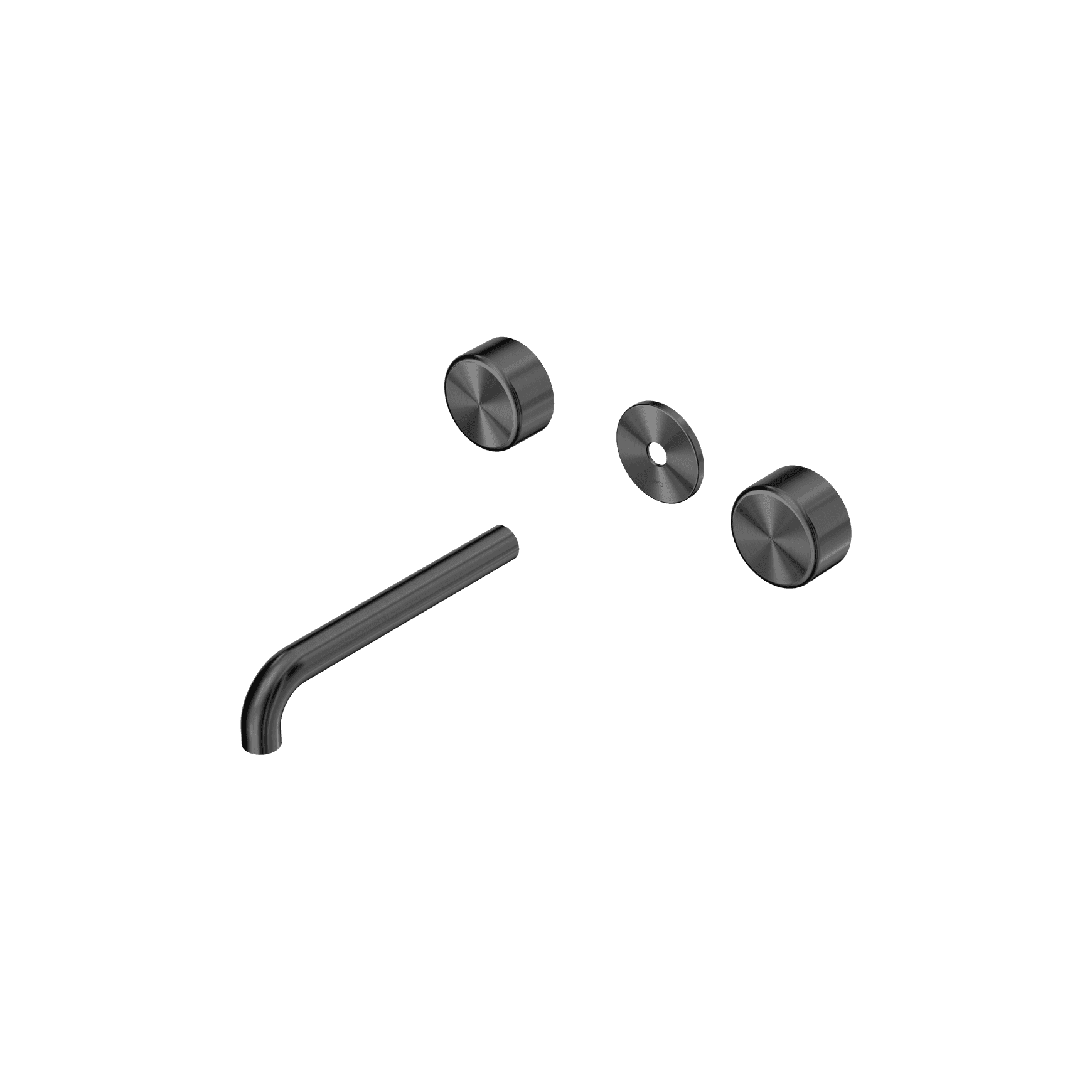 Serenity Wall Basin 185mm Spout + Metal Handle Gun Metal