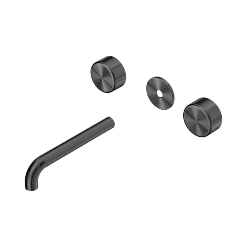 Serenity Wall Basin 185mm Spout + Metal Handle Gun Metal