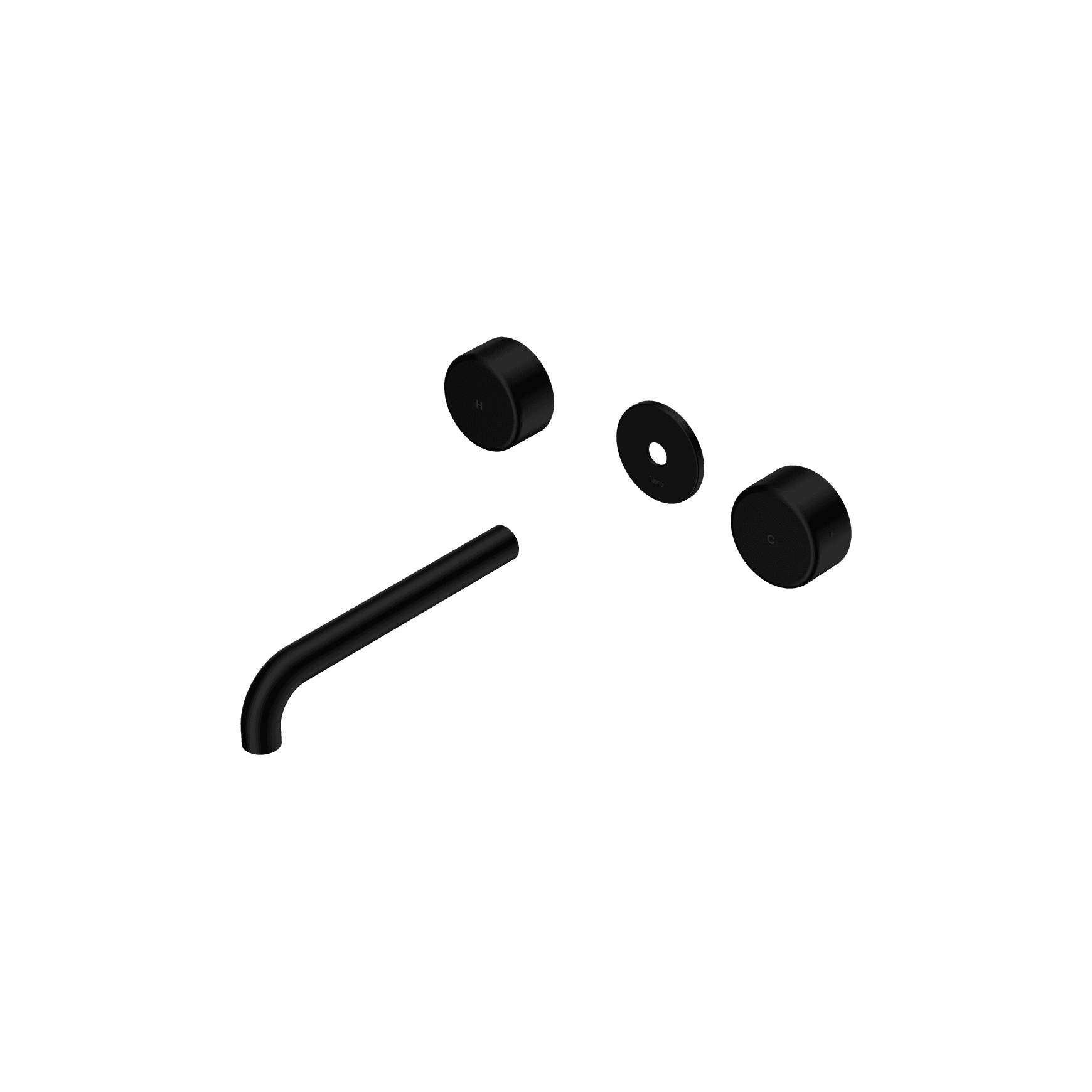 Serenity Wall Basin 185mm Spout + Metal Handle Matte Black