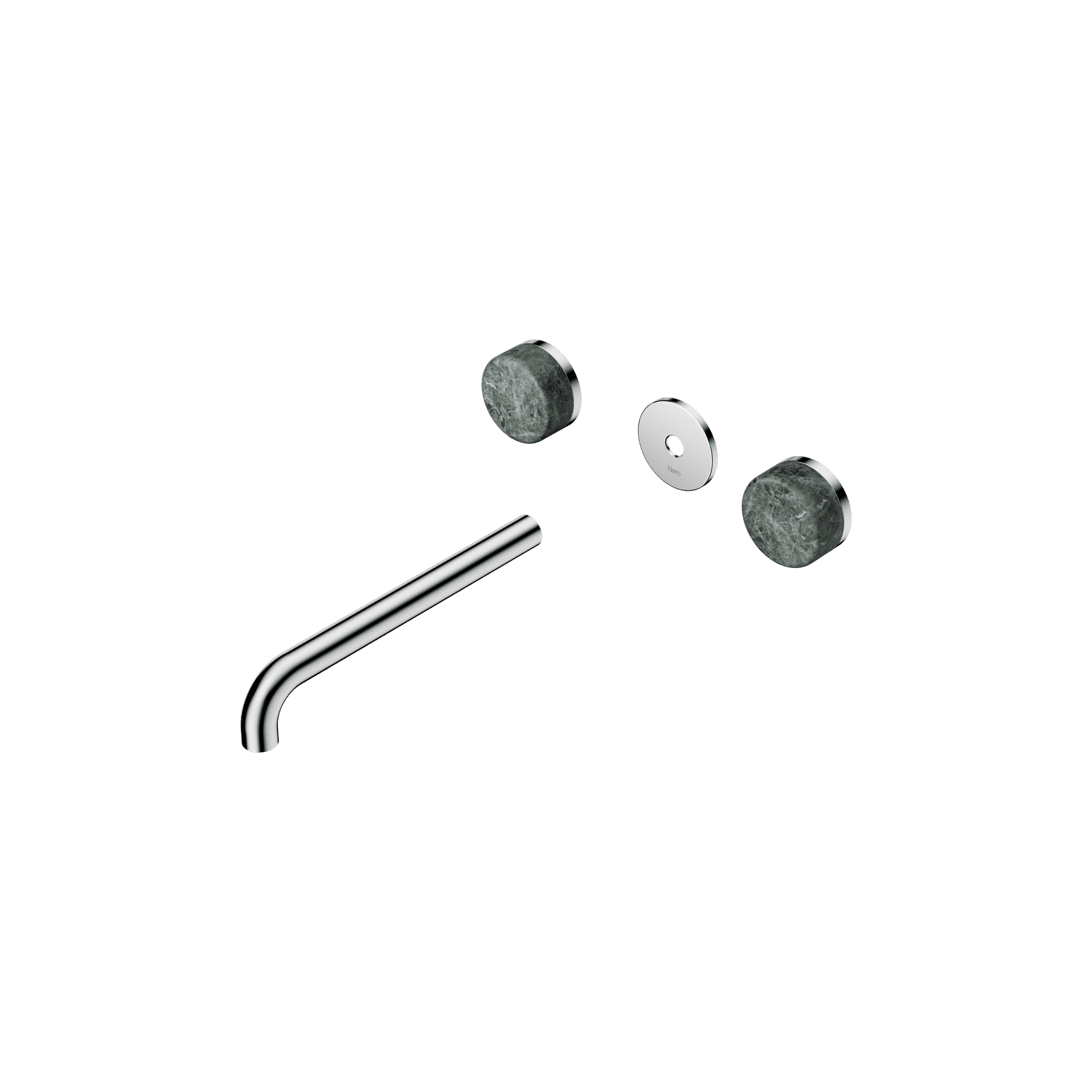 Serenity Wall Basin 220mm Spout + Verde Alpi Handle Chrome