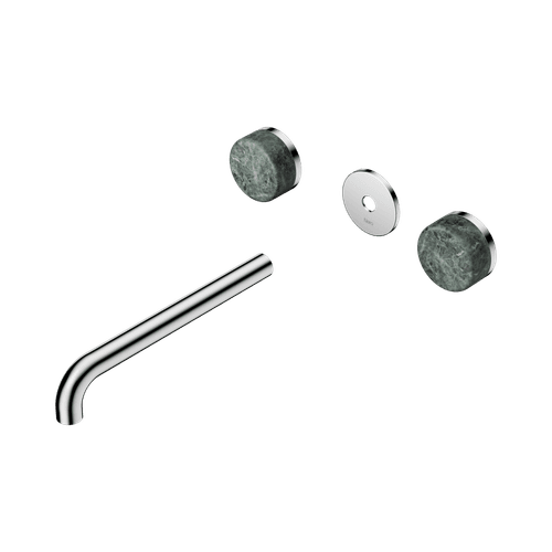 Serenity Wall Basin 220mm Spout + Verde Alpi Handle Chrome