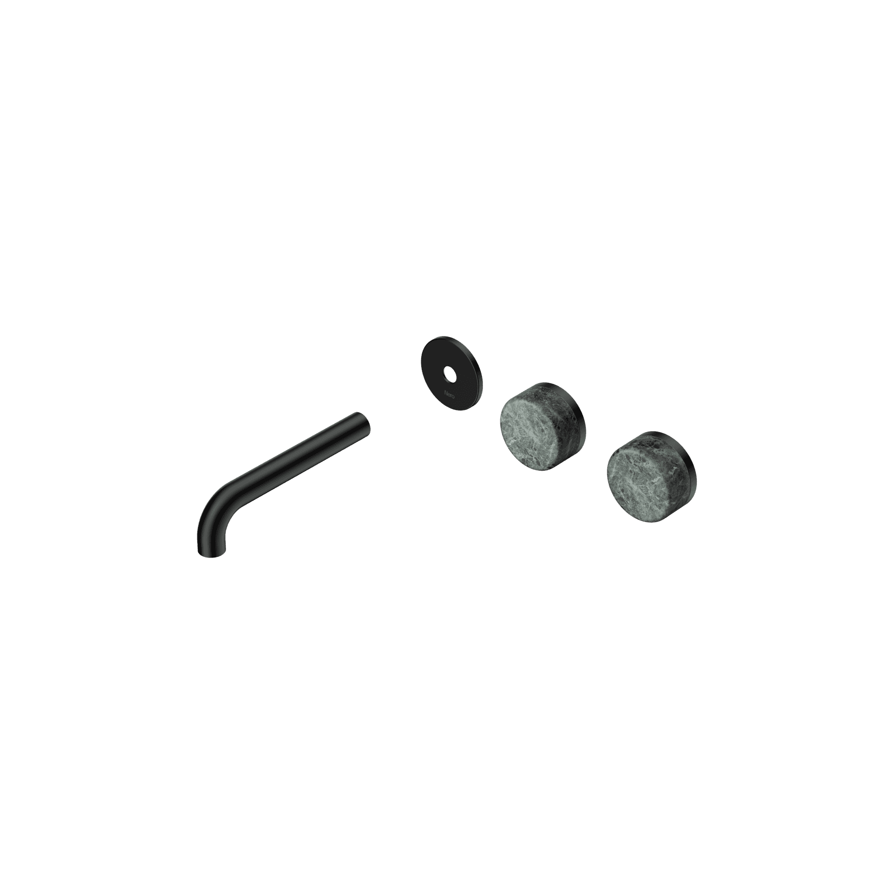 Serenity Wall Basin 160mm Offspout + Verde Alpi Handle Matte Black