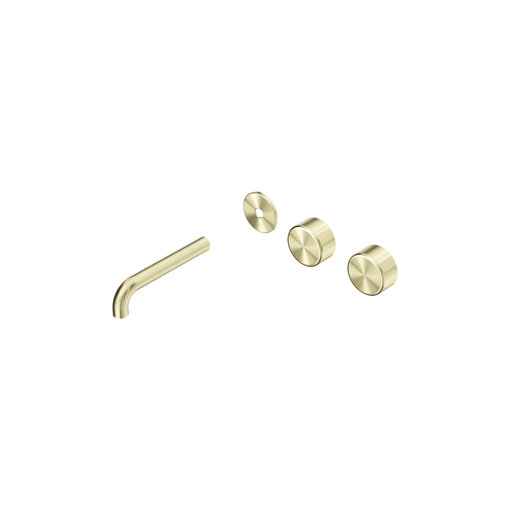 Serenity Wall Basin 160mm Offspout + Metal Handle Brushed Gold