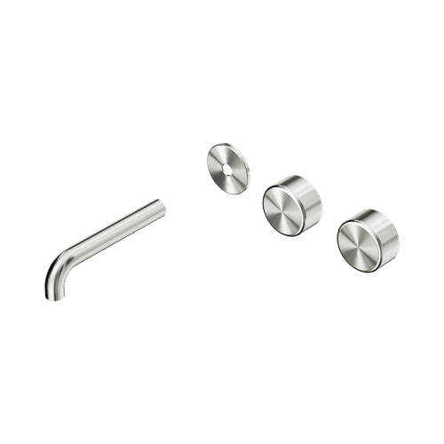 Serenity Wall Basin 160mm Offspout + Metal Handle Brushed Nickel