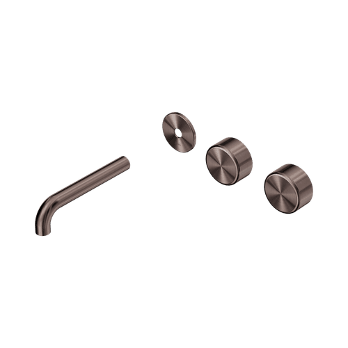 Serenity Wall Basin 160mm Offspout + Metal Handle Brushed Bronze