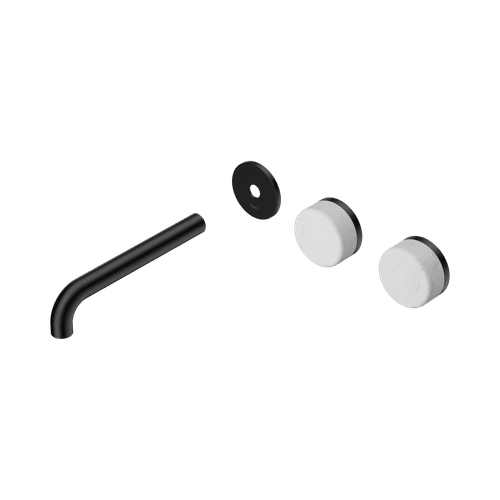 Serenity Wall Basin 185mm Offspout + Carrara Handle Matte Black