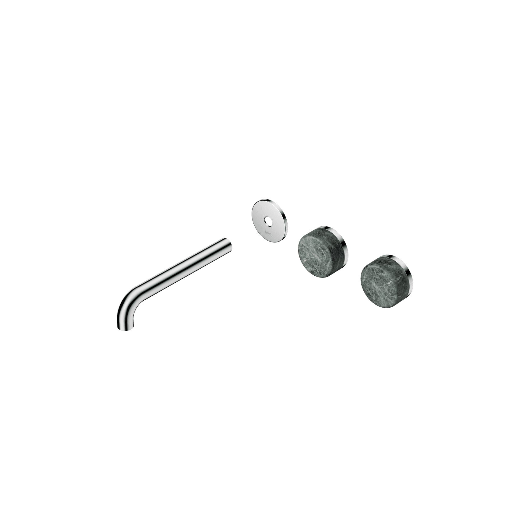 Serenity Wall Basin 185mm Offspout + Verde Alpi Handle Chrome