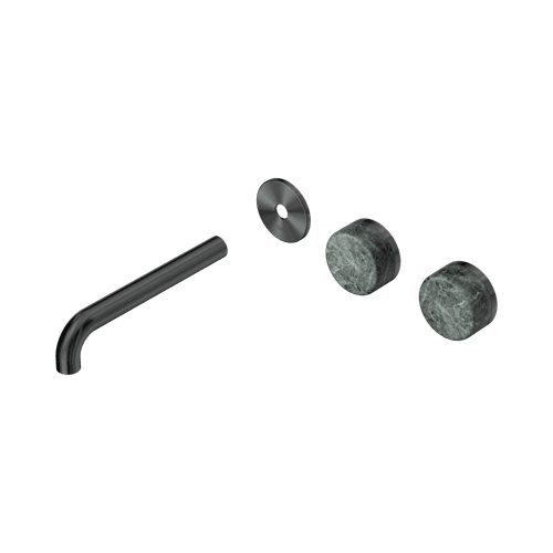 Serenity Wall Basin 185mm Offspout + Verde Alpi Handle Gun Metal