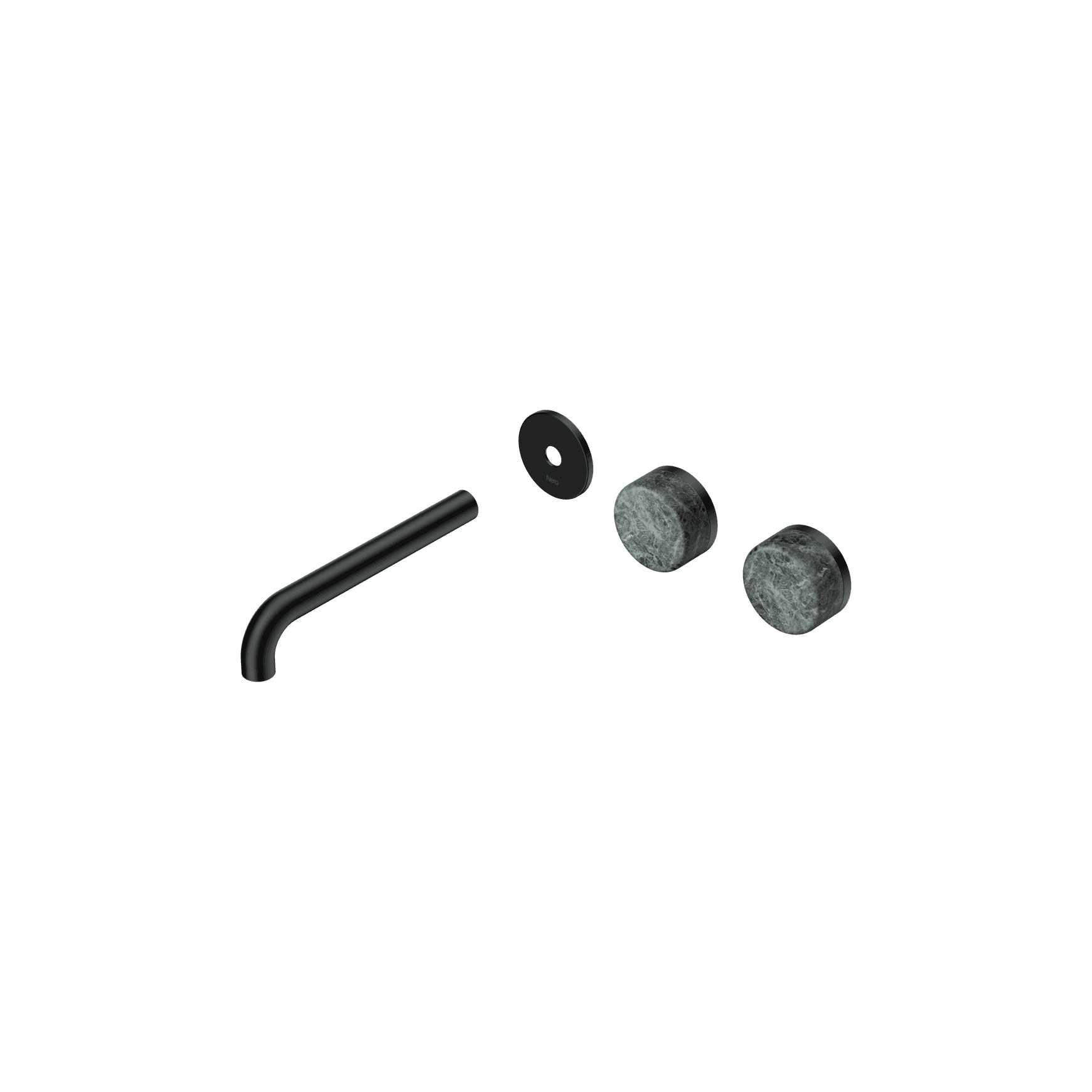 Serenity Wall Basin 185mm Offspout + Verde Alpi Handle Matte Black
