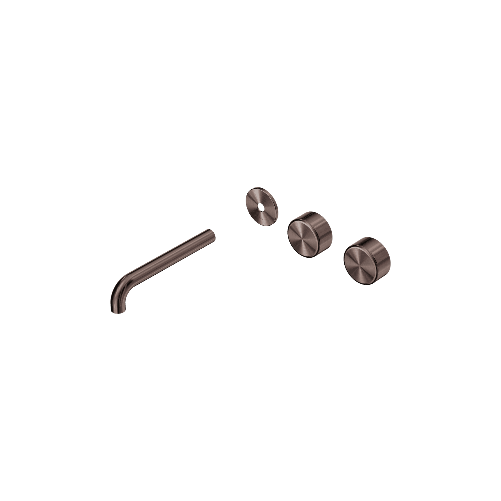 Serenity Wall Basin 185mm Offspout + Metal Handle Brushed Bronze