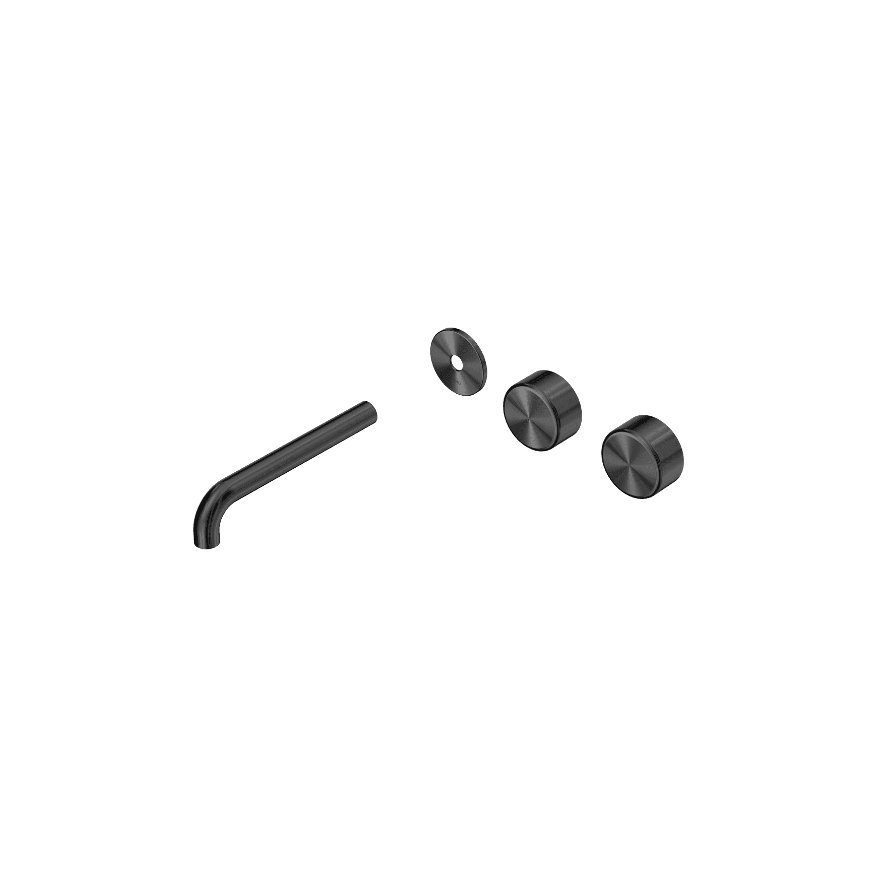 Serenity Wall Basin 185mm Offspout + Metal Handle Gun Metal