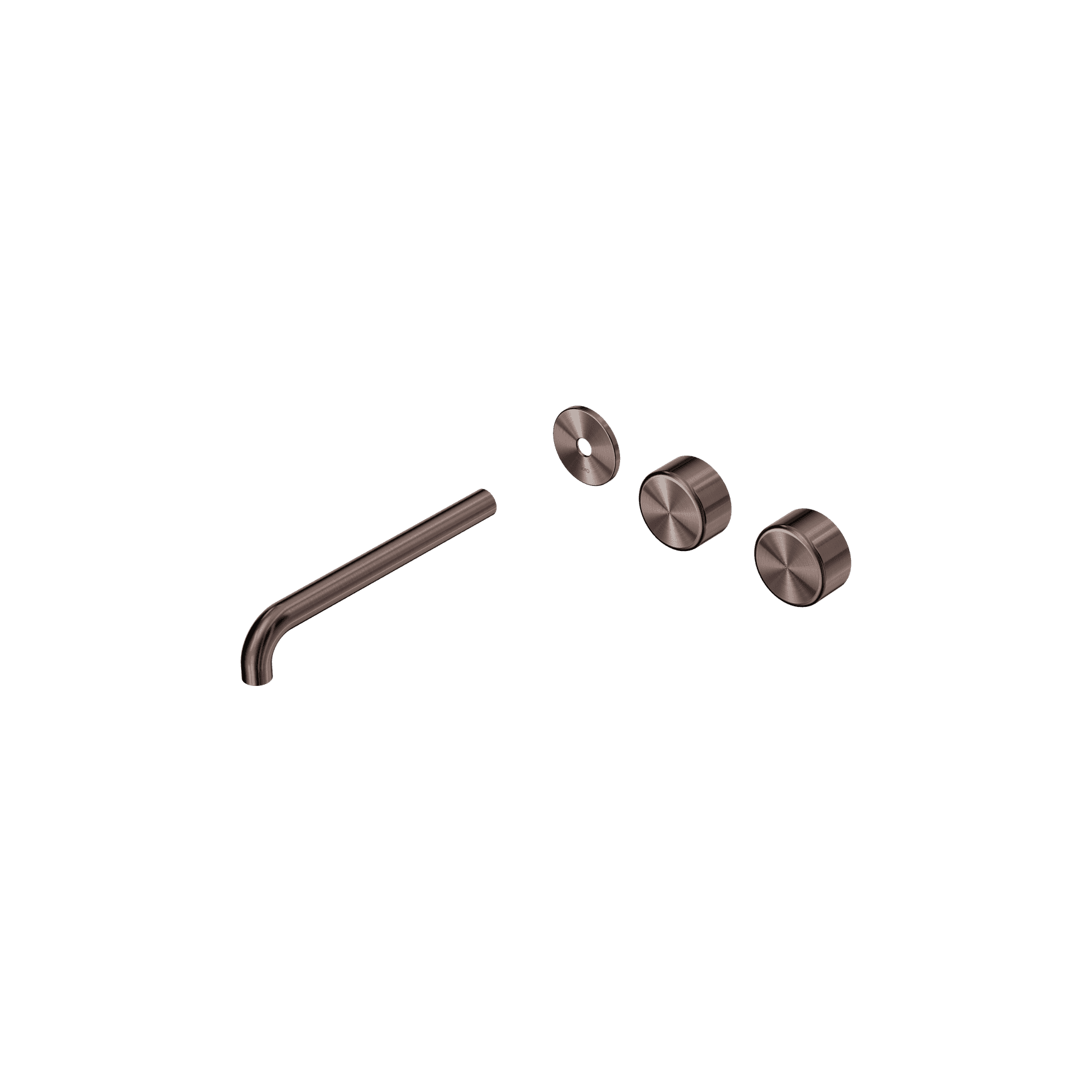 Serenity Wall Basin 220mm Offspout + Metal Handle Brushed Bronze