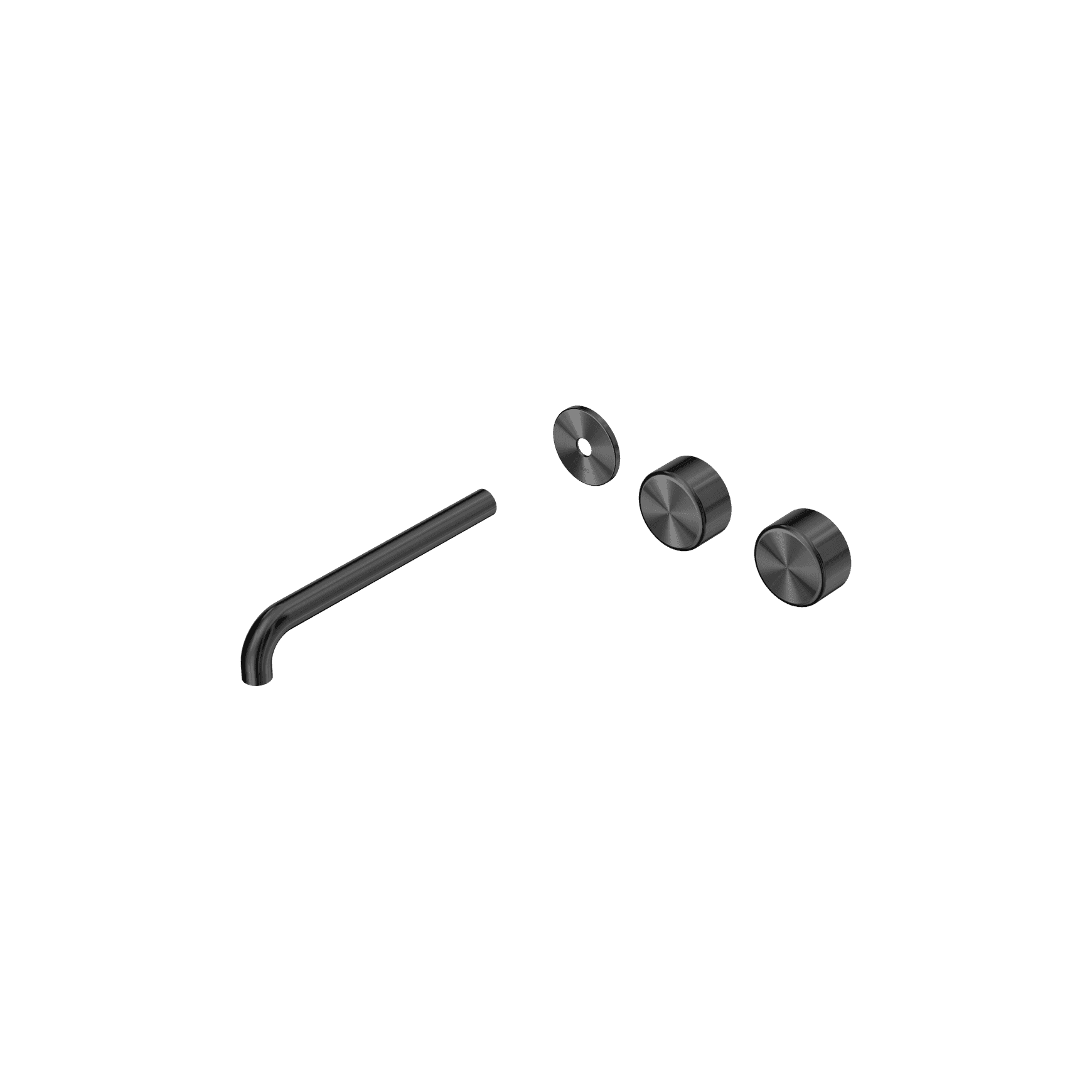Serenity Wall Basin 220mm Offspout + Metal Handle Gun Metal
