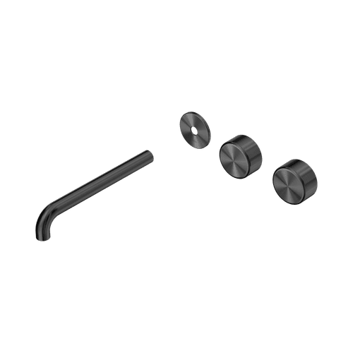 Serenity Wall Basin 220mm Offspout + Metal Handle Gun Metal