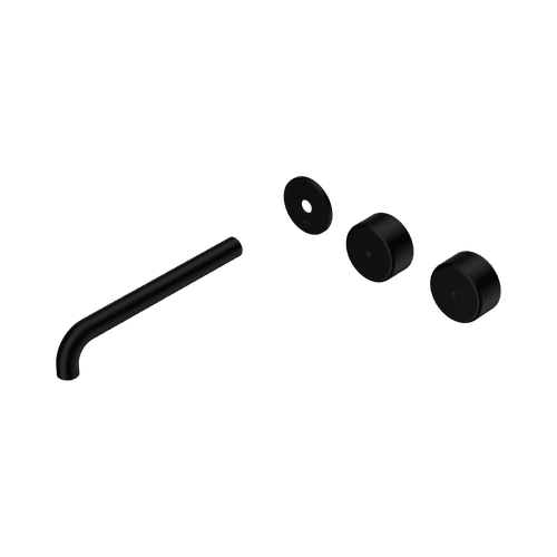 Serenity Wall Basin 220mm Offspout + Metal Handle Matte Black