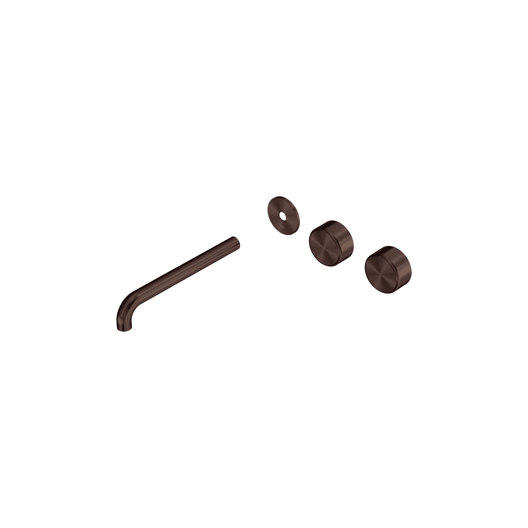 Serenity Wall Basin Set 220mm Offset Spout With Metal Handle Trim Kit Only Rome Bronze