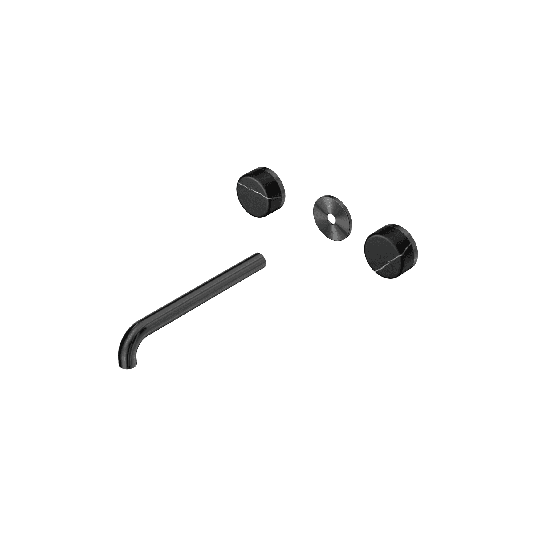 Serenity Wall Basin 220mm Spout + Marquina Black Handle Gun Metal