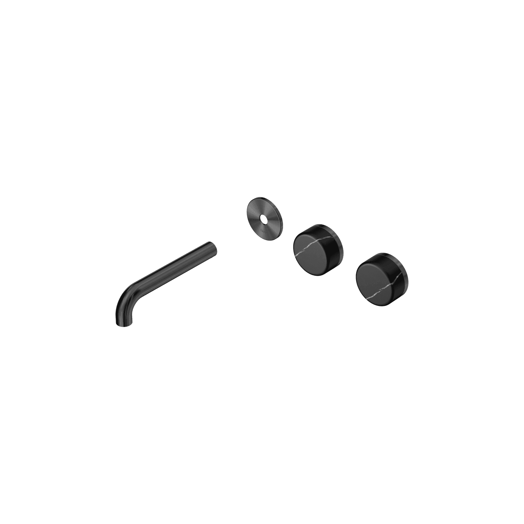 Serenity Wall Basin 160mm Offspout + Marquina Black Handle Gun Metal