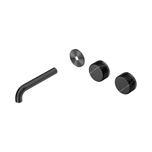 Serenity Wall Basin 160mm Offspout + Marquina Black Handle Gun Metal