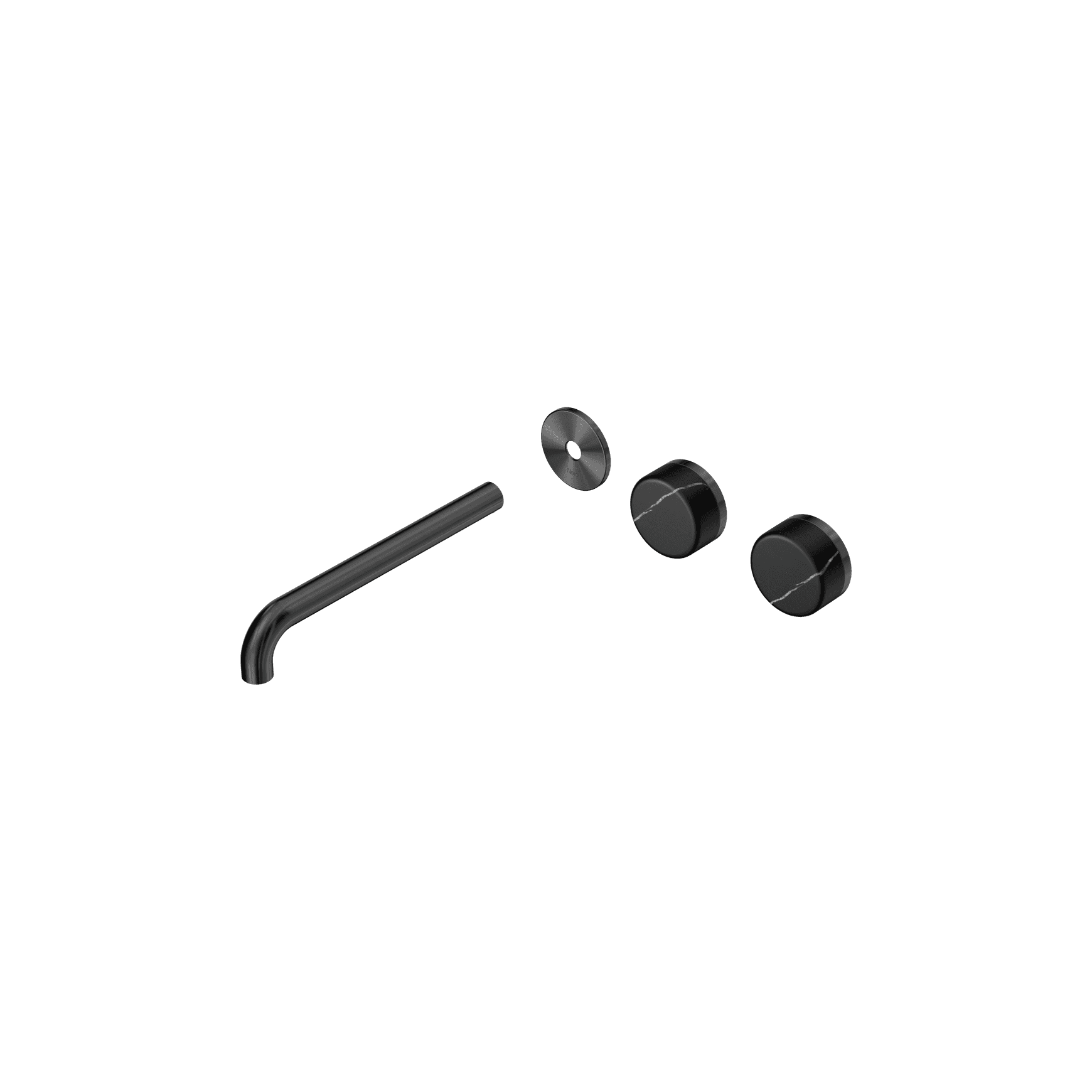 Serenity Wall Basin 220mm Offspout + Marquina Black Handle Gun Metal